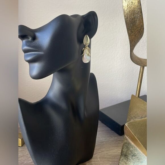 Bohemian pearl drop earrings N123 - Picture 3 of 3